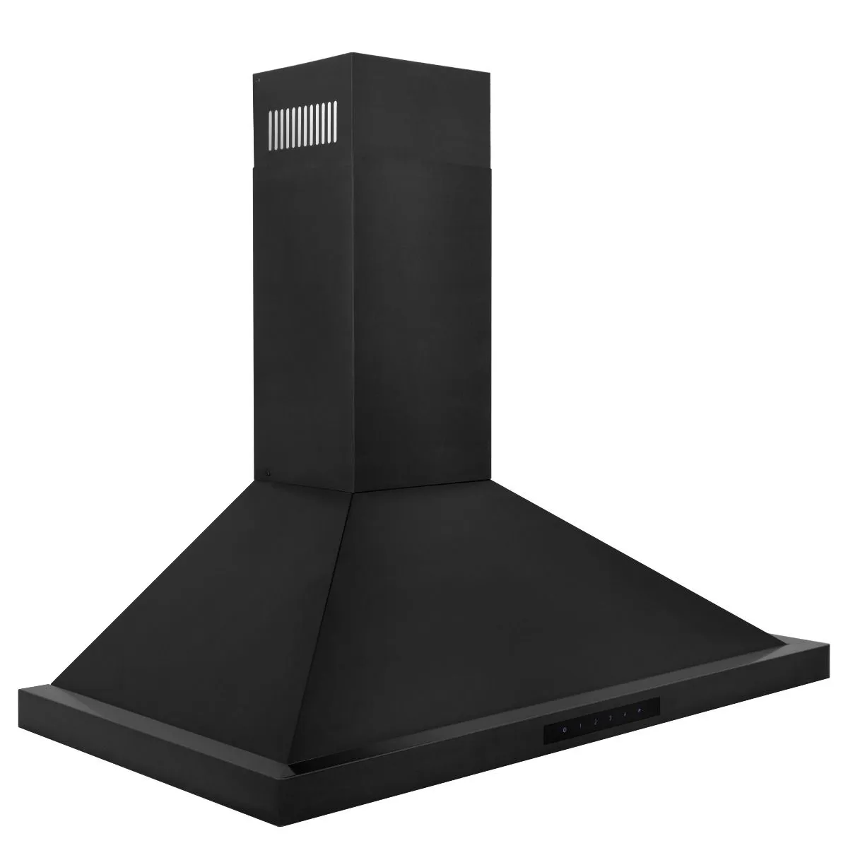 ZLINE 4-Piece Appliance Package - 48-Inch Rangetop with Brass Burners, Refrigerator, 30-Inch Electric Wall Oven, and Convertible Wall Mount Hood in Black Stainless Steel (4KPR-RTBRH48-AWS)